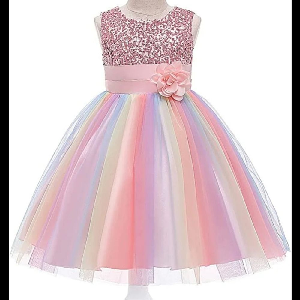 Mavey Sequined Tulle Party Dress